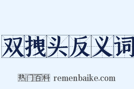 双拽头反义词是什么意思的图片